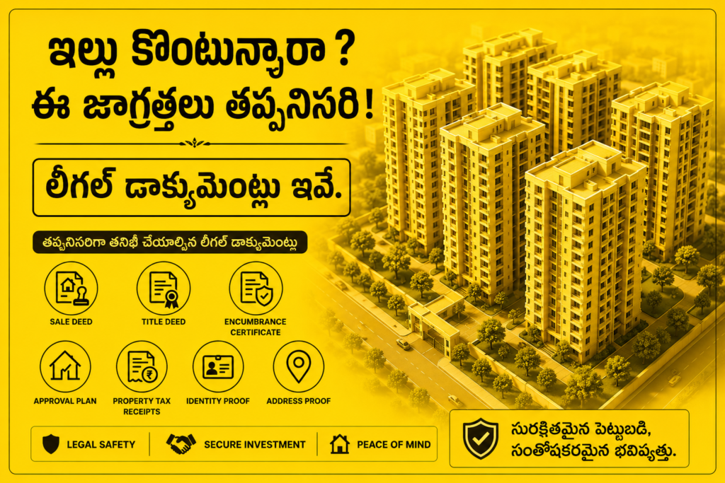 ఇల్లు కొంటున్నారా ?  By Telugu Needs and Teluguneeds